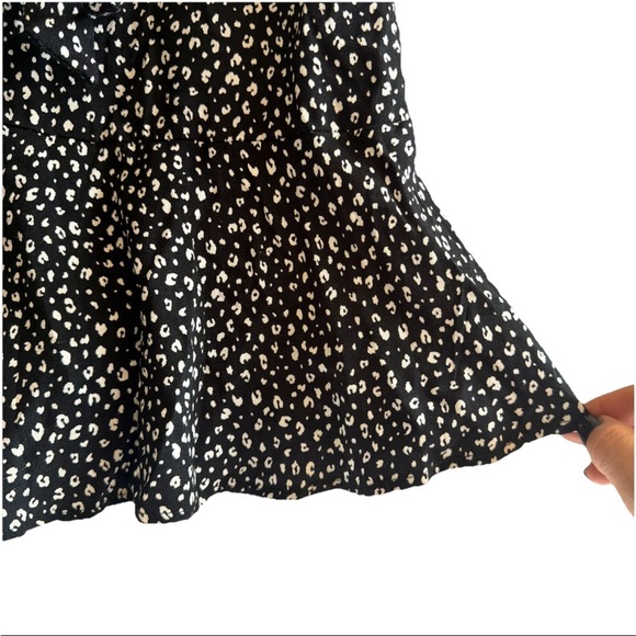 URBAN Romantics Black and White Splash Polka Dot Mini A-Line Flare Skort size XS - Picture 4 of 8